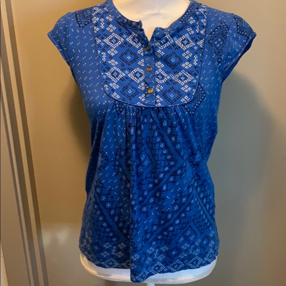 Lucky Brand Patterned Smock Tee